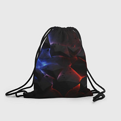 Рюкзак-мешок Объемные черные плиты, цвет: 3D-принт