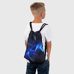 Рюкзак-мешок Blue dark neon, цвет: 3D-принт — фото 2