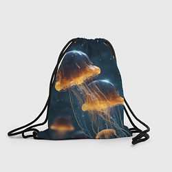 Рюкзак-мешок Люминисцентные медузы, цвет: 3D-принт