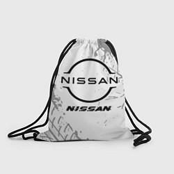 Мешок для обуви Nissan speed на светлом фоне со следами шин