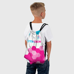 Рюкзак-мешок Citroen neon gradient style: символ сверху, цвет: 3D-принт — фото 2