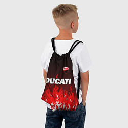 Рюкзак-мешок Ducati- красное пламя, цвет: 3D-принт — фото 2