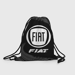 Рюкзак-мешок Fiat speed на темном фоне со следами шин, цвет: 3D-принт