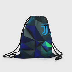 Рюкзак-мешок Juventus blue abstract logo, цвет: 3D-принт