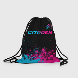 Рюкзак-мешок Citroen - neon gradient: символ сверху, цвет: 3D-принт