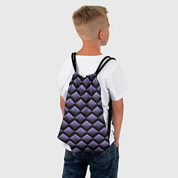 Рюкзак-мешок Фиолетовые выпуклые ромбы, цвет: 3D-принт — фото 2