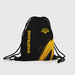 Рюкзак-мешок Warframe - gold gradient: надпись, символ, цвет: 3D-принт