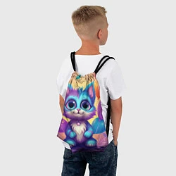 Рюкзак-мешок Котик с воздушными шариками, цвет: 3D-принт — фото 2