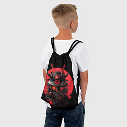 Рюкзак-мешок Демонический самурай, цвет: 3D-принт — фото 2