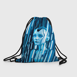 Рюкзак-мешок Девушка биоробот среди проводов, цвет: 3D-принт