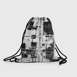 Рюкзак-мешок Кибер Сетка гранж, цвет: 3D-принт