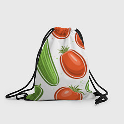 Рюкзак-мешок Помидоры и огурцы, цвет: 3D-принт