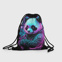 Рюкзак-мешок Панда в неоновом свете, цвет: 3D-принт