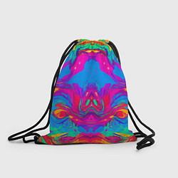 Рюкзак-мешок Красочная зеркальная абстракция - мода - нейросеть, цвет: 3D-принт