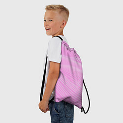 Рюкзак-мешок Волны светло-розовый, цвет: 3D-принт — фото 2