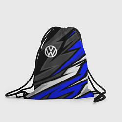 Рюкзак-мешок Volkswagen - Синяя абстракция, цвет: 3D-принт