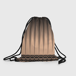 Рюкзак-мешок Персиковый полосатый градиент, цвет: 3D-принт