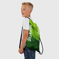 Рюкзак-мешок Ювентус лого на зеленом фоне, цвет: 3D-принт — фото 2