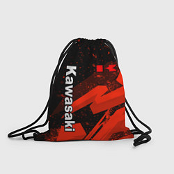 Рюкзак-мешок Кавасаки - красные брызги, цвет: 3D-принт