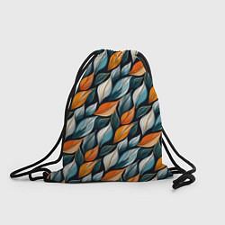 Рюкзак-мешок Узор из листьев поздняя осень, цвет: 3D-принт