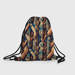 Рюкзак-мешок Золотые узоры Египта и Рима, цвет: 3D-принт