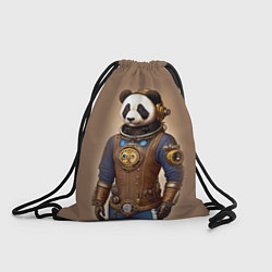 Рюкзак-мешок Крутой панда в стиле стимпанк - нейросеть, цвет: 3D-принт