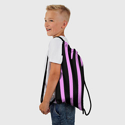 Рюкзак-мешок Полосы розовой зебры, цвет: 3D-принт — фото 2