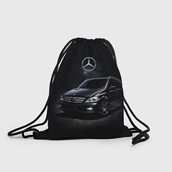Рюкзак-мешок Mercedes black, цвет: 3D-принт
