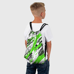 Рюкзак-мешок Спонтанные брызги зелёные, цвет: 3D-принт — фото 2