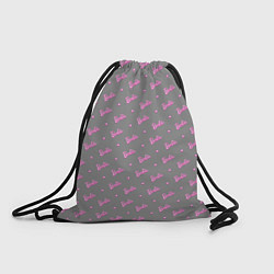 Рюкзак-мешок Паттерн - Барби и серый фон, цвет: 3D-принт