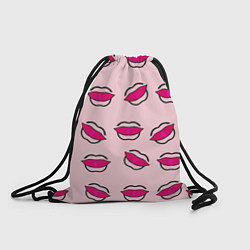 Рюкзак-мешок Силуэт губы, цвет: 3D-принт