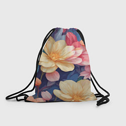 Рюкзак-мешок Водянная лилия лотосы кувшинки, цвет: 3D-принт
