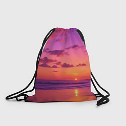Рюкзак-мешок Пляж vice city, цвет: 3D-принт