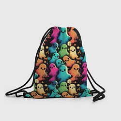 Рюкзак-мешок Паттерн с разноцветными приведениями, цвет: 3D-принт