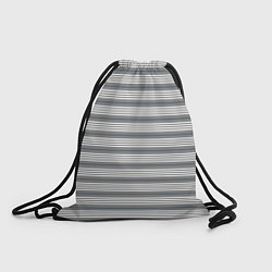 Рюкзак-мешок Полосатый белые на сером, цвет: 3D-принт