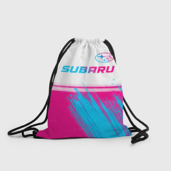 Мешок для обуви Subaru neon gradient style: символ сверху