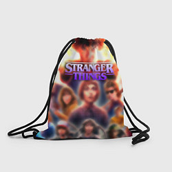 Рюкзак-мешок Странные дела постер, цвет: 3D-принт