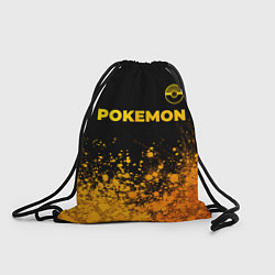 Рюкзак-мешок Pokemon - gold gradient: символ сверху, цвет: 3D-принт