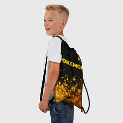 Рюкзак-мешок Pokemon - gold gradient: символ сверху, цвет: 3D-принт — фото 2