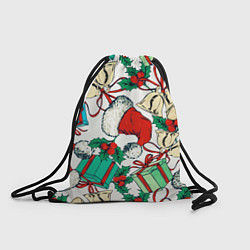 Рюкзак-мешок Узор с новогодними падарками, цвет: 3D-принт