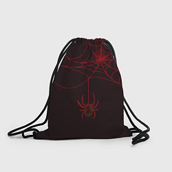 Рюкзак-мешок Красная паутина, цвет: 3D-принт