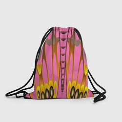 Рюкзак-мешок Розовый бабочкин мотив, цвет: 3D-принт