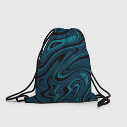 Рюкзак-мешок Абстракция сине-зелёная искажённая, цвет: 3D-принт