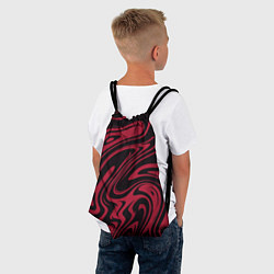 Рюкзак-мешок Абстракция тёмно-красный, цвет: 3D-принт — фото 2