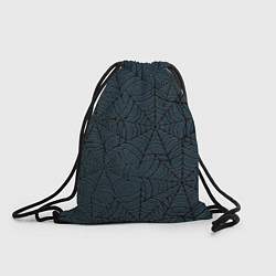 Рюкзак-мешок Паутина тёмно-синий, цвет: 3D-принт
