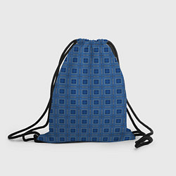 Рюкзак-мешок Клетчатый серо-синий, цвет: 3D-принт