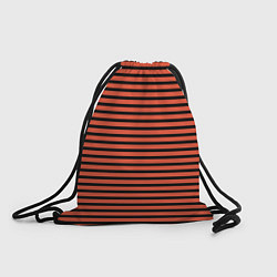 Рюкзак-мешок Полосатый красно-оранжевый и чёрный, цвет: 3D-принт