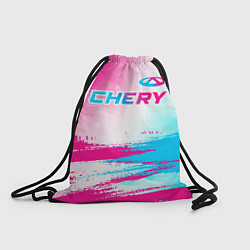 Мешок для обуви Chery neon gradient style: символ сверху