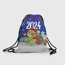 Мешок для обуви Дракончик у елки