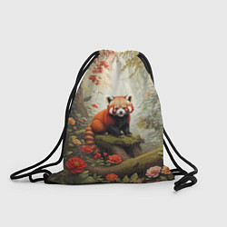 Мешок для обуви Красная панда в лесу
